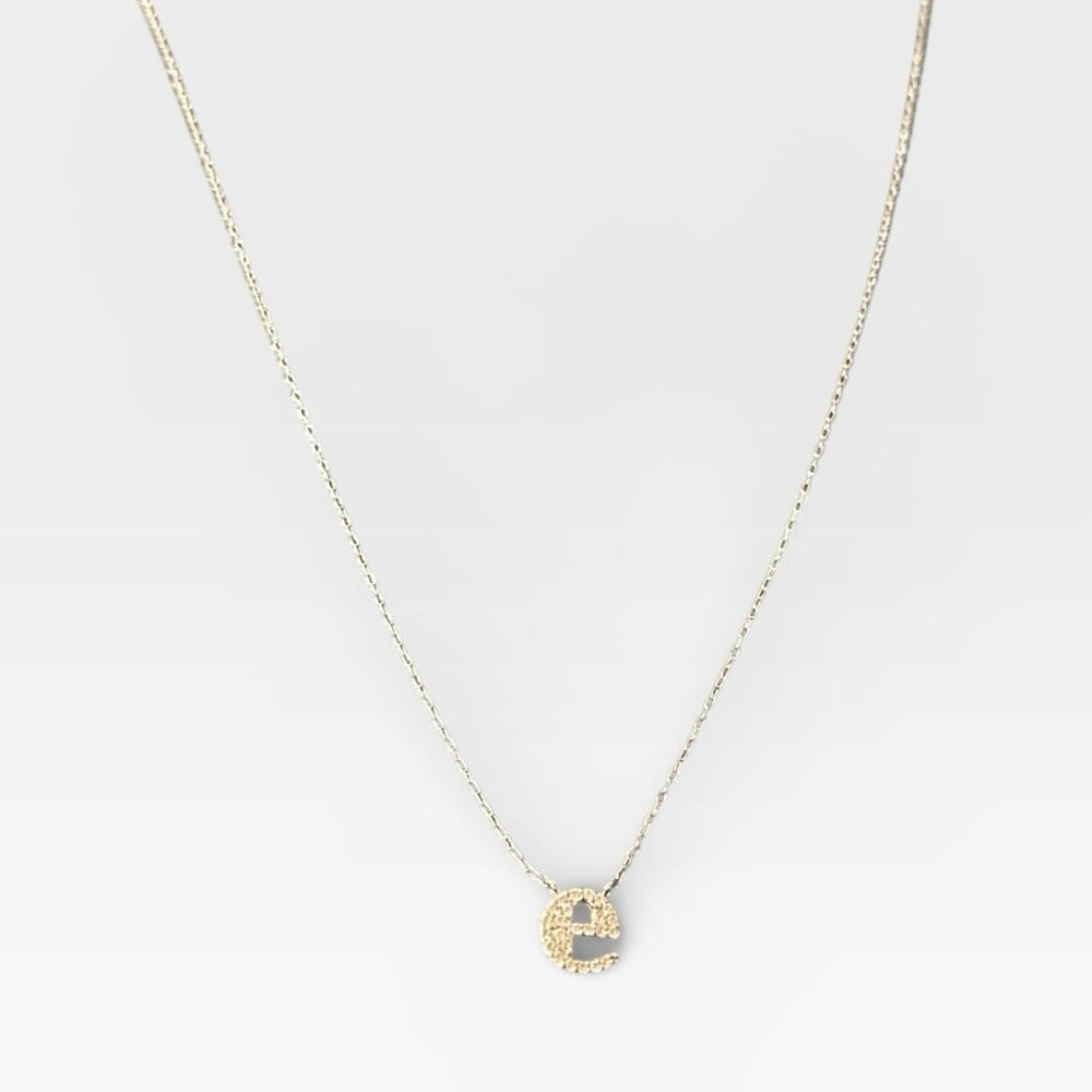 Silver and Diamond "e" necklace - Picture 1 of 7